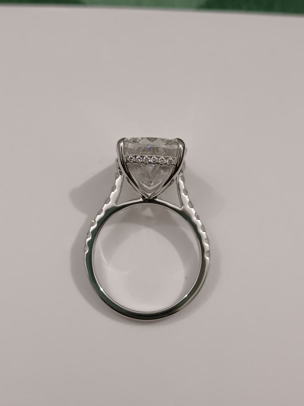 Solitaire ring shown from the side